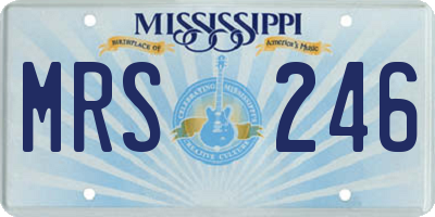 MS license plate MRS246