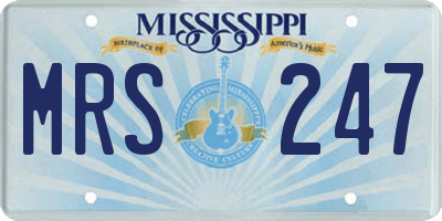 MS license plate MRS247