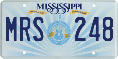 MS license plate MRS248