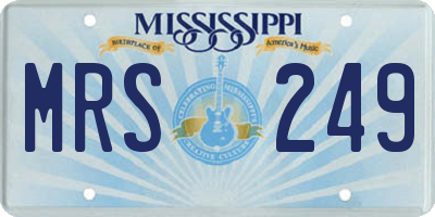 MS license plate MRS249