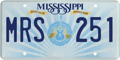 MS license plate MRS251