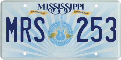 MS license plate MRS253