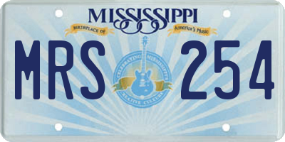 MS license plate MRS254