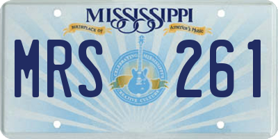 MS license plate MRS261
