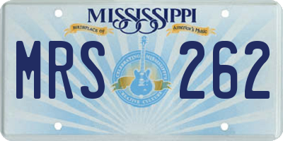 MS license plate MRS262
