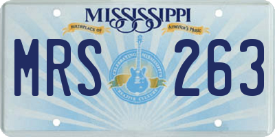 MS license plate MRS263