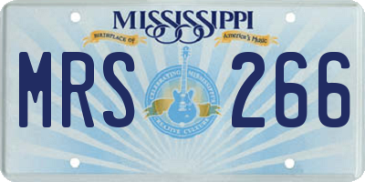 MS license plate MRS266