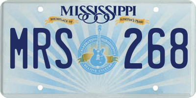 MS license plate MRS268