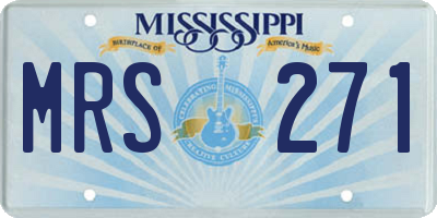 MS license plate MRS271