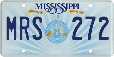 MS license plate MRS272