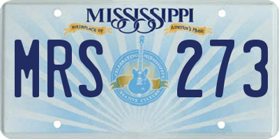 MS license plate MRS273