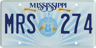 MS license plate MRS274
