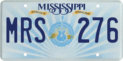 MS license plate MRS276