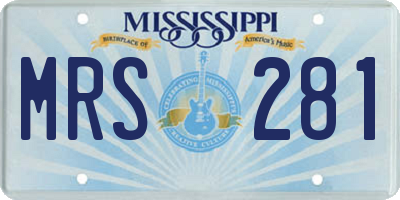 MS license plate MRS281
