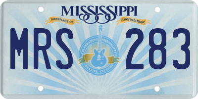 MS license plate MRS283