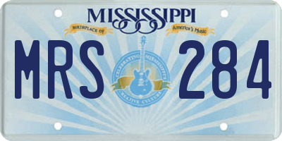 MS license plate MRS284