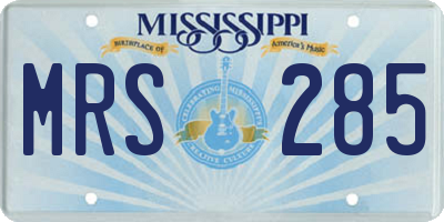 MS license plate MRS285