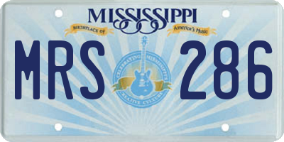 MS license plate MRS286