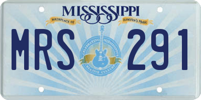 MS license plate MRS291