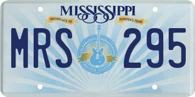 MS license plate MRS295