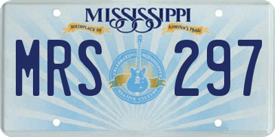 MS license plate MRS297