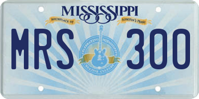 MS license plate MRS300