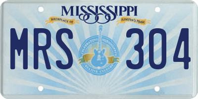 MS license plate MRS304