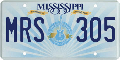 MS license plate MRS305