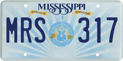 MS license plate MRS317
