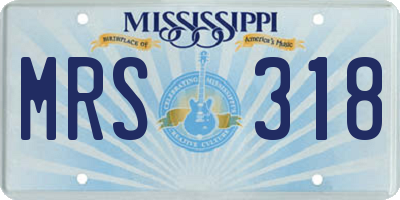 MS license plate MRS318