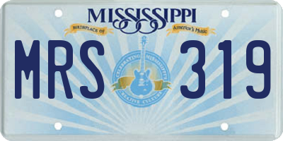 MS license plate MRS319