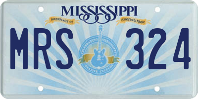 MS license plate MRS324