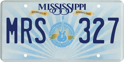 MS license plate MRS327