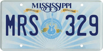 MS license plate MRS329
