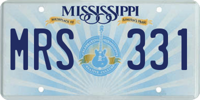 MS license plate MRS331