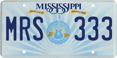 MS license plate MRS333