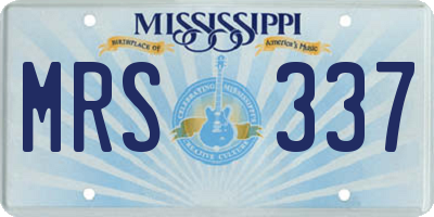 MS license plate MRS337