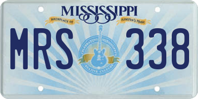 MS license plate MRS338