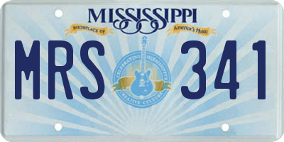 MS license plate MRS341
