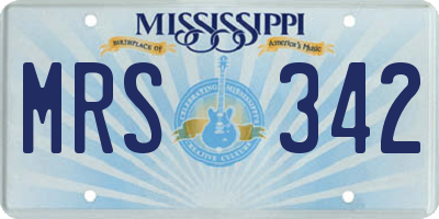 MS license plate MRS342