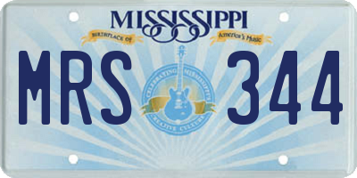 MS license plate MRS344
