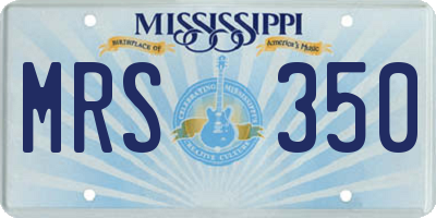 MS license plate MRS350