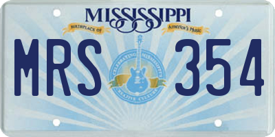 MS license plate MRS354