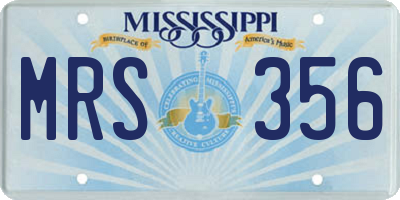 MS license plate MRS356