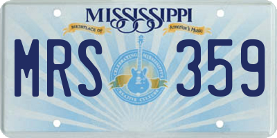 MS license plate MRS359