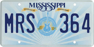 MS license plate MRS364