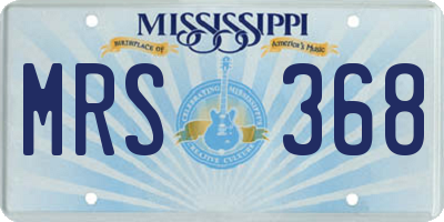 MS license plate MRS368