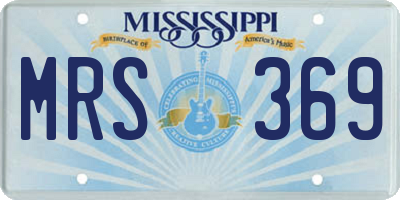 MS license plate MRS369