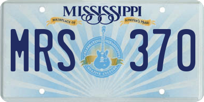 MS license plate MRS370