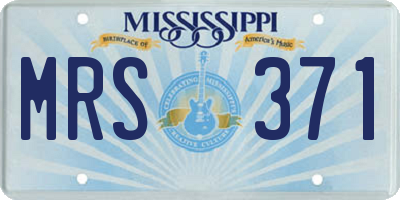 MS license plate MRS371